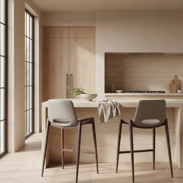 Balanced Leather Counter Stool