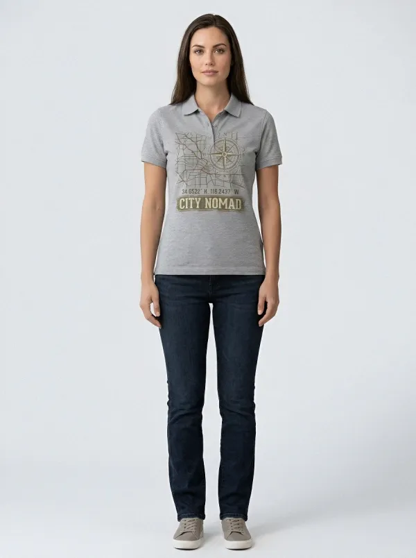 City Travel Compass Wander Polo Shirt
