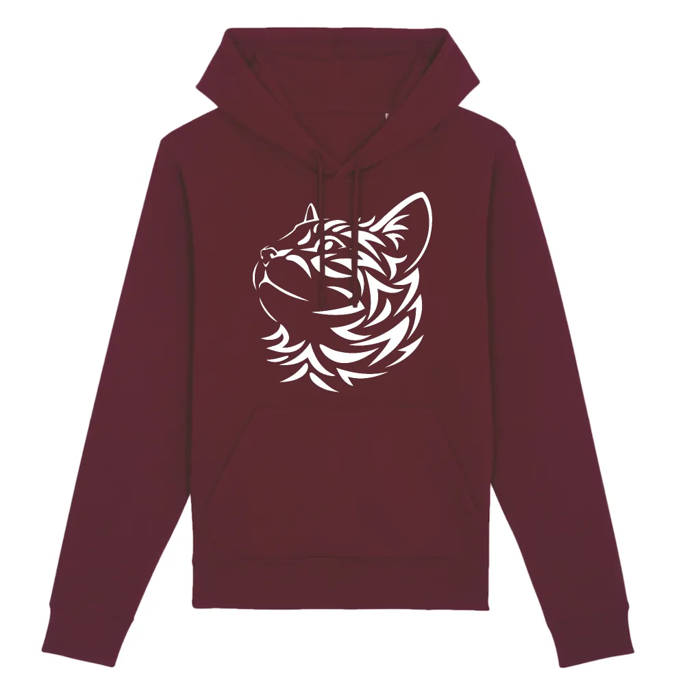 Allover Cat Graphic Pullover Hoodie