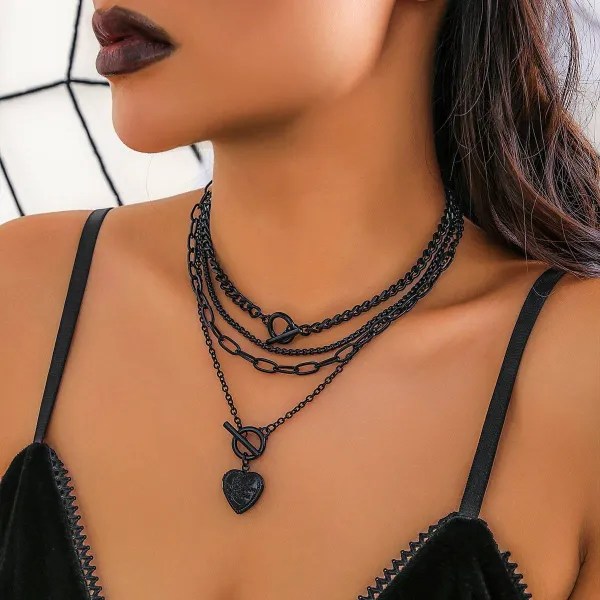 Polished Etched Necklace