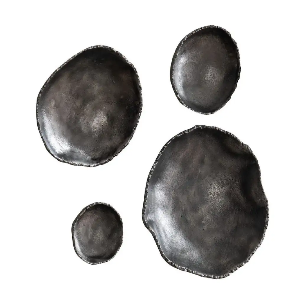 Metal Bowl Indoor Outdoor Wall Decor Set