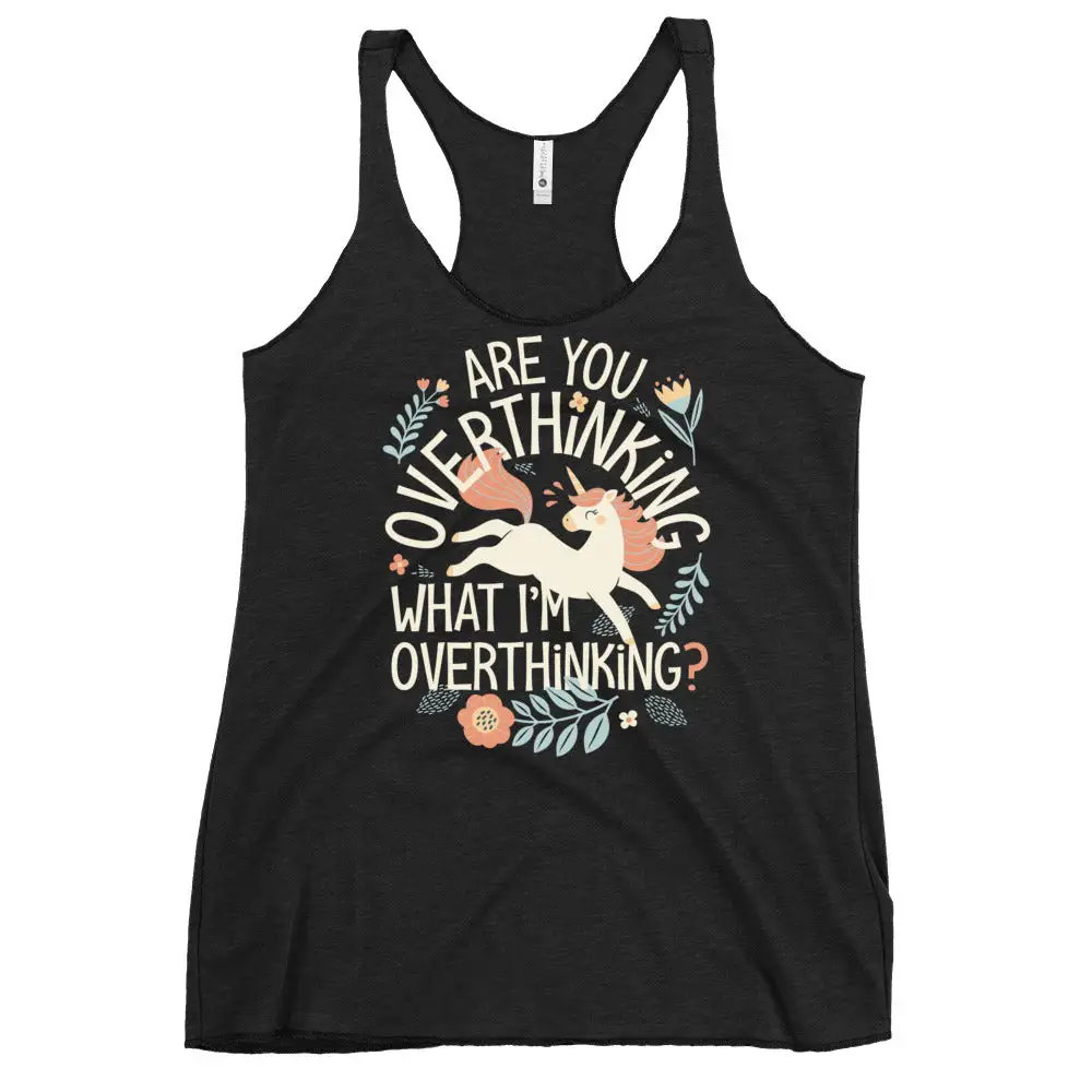 Overthinking Print Racerback Tank