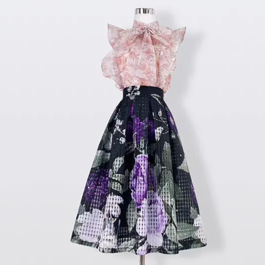 High Waist Lace Skirt
