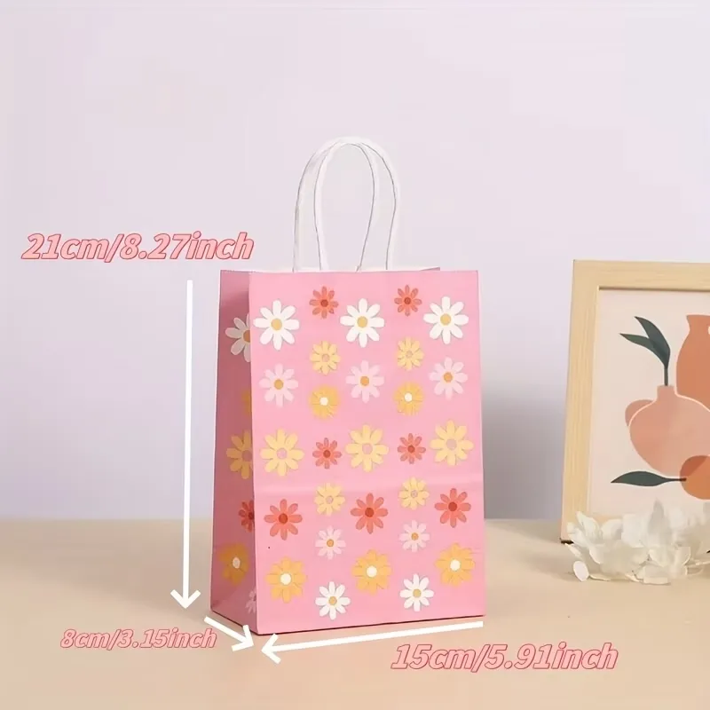 6Pcs Daisy Print Gift Bag