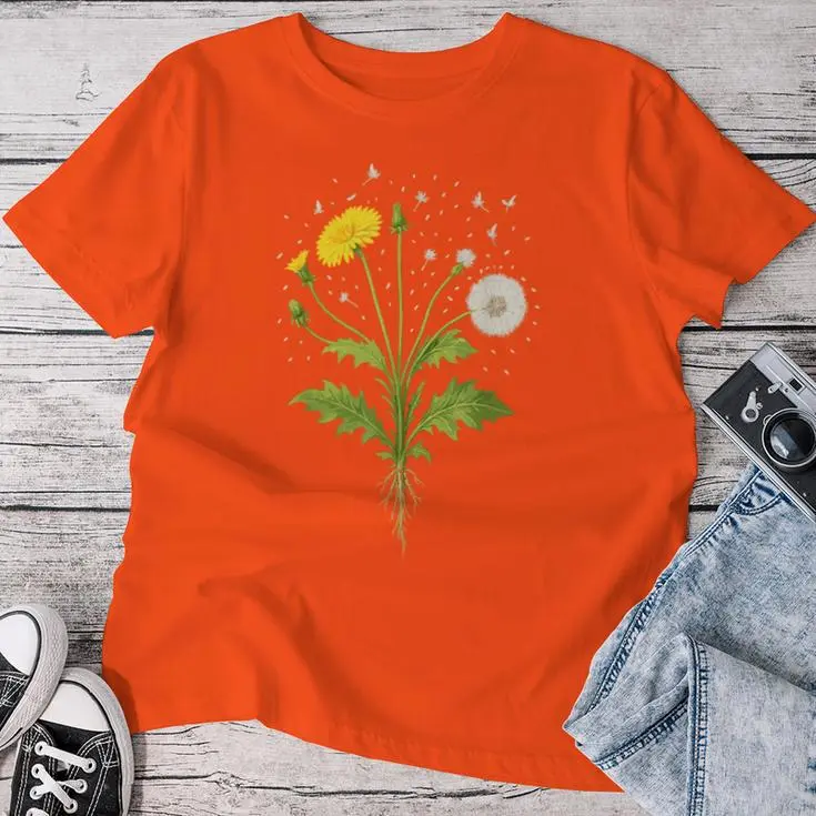 Vintage Wildflower Nature Plant Roots Women T-shirt