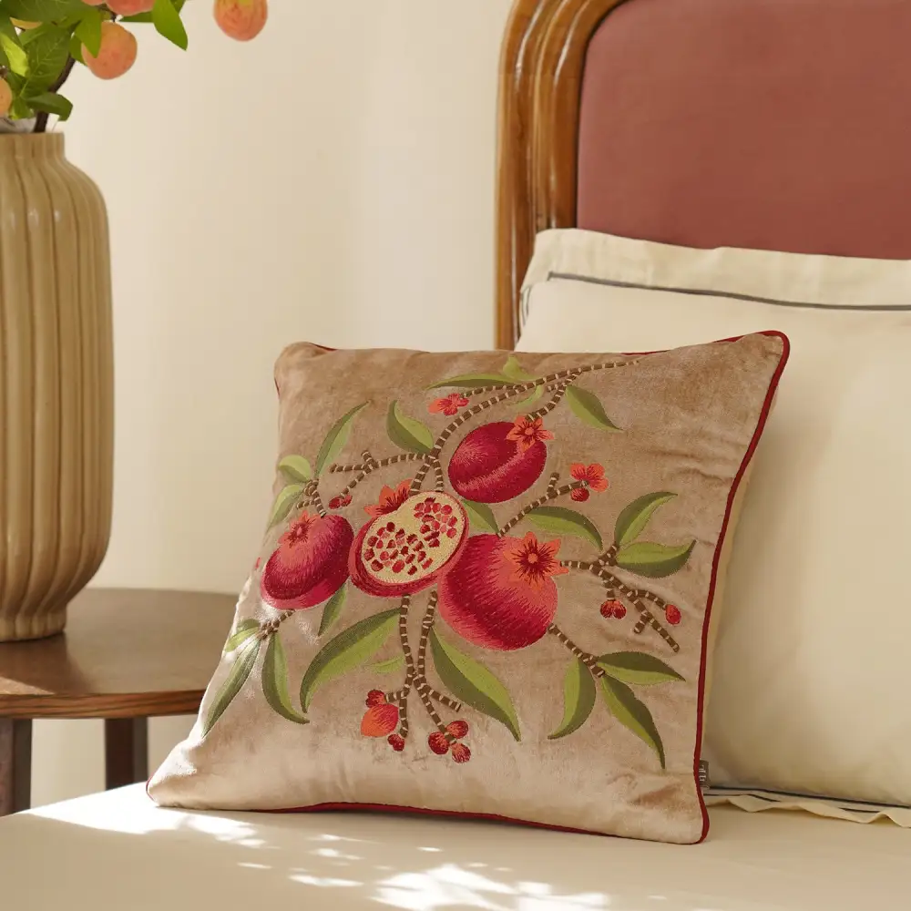 Pomegranate Branch Cushion Cover