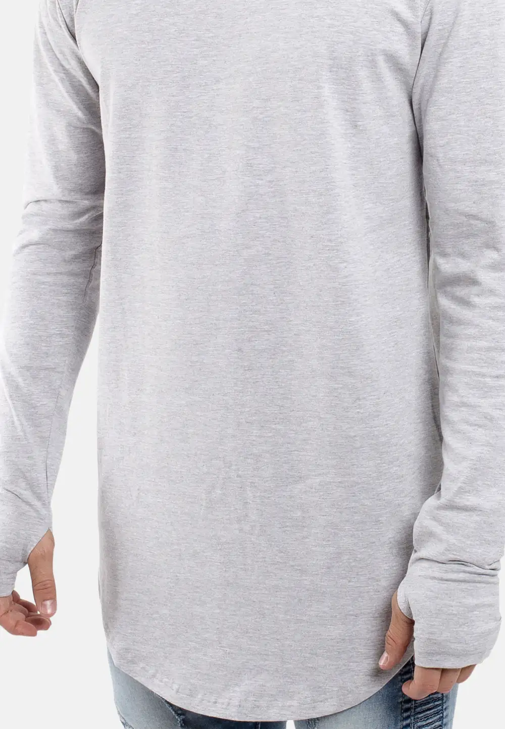 Streamlined Round Neck Longline Tee