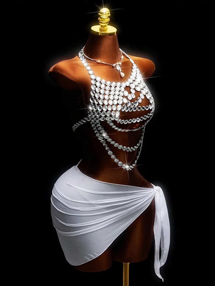 Isabella Rhinestone Chain Two Piece Set