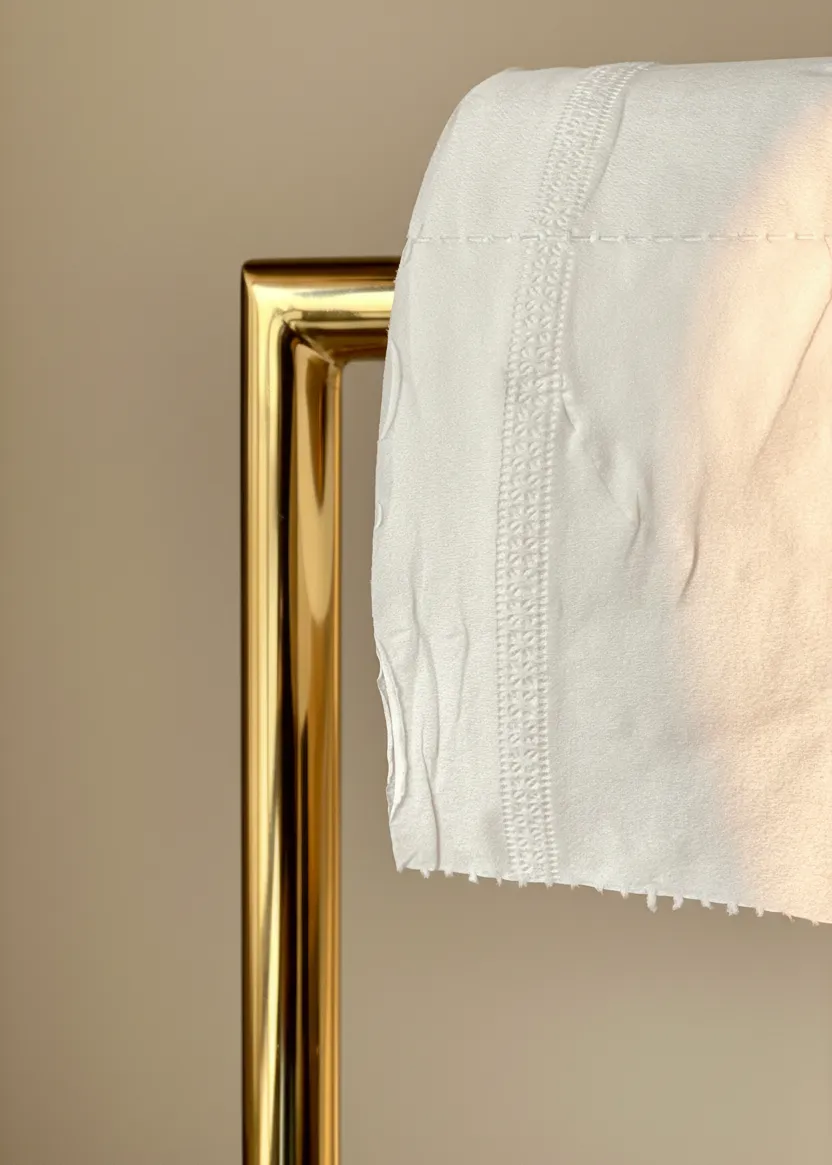 Melrose Toilet Roll Holder Black And Gold