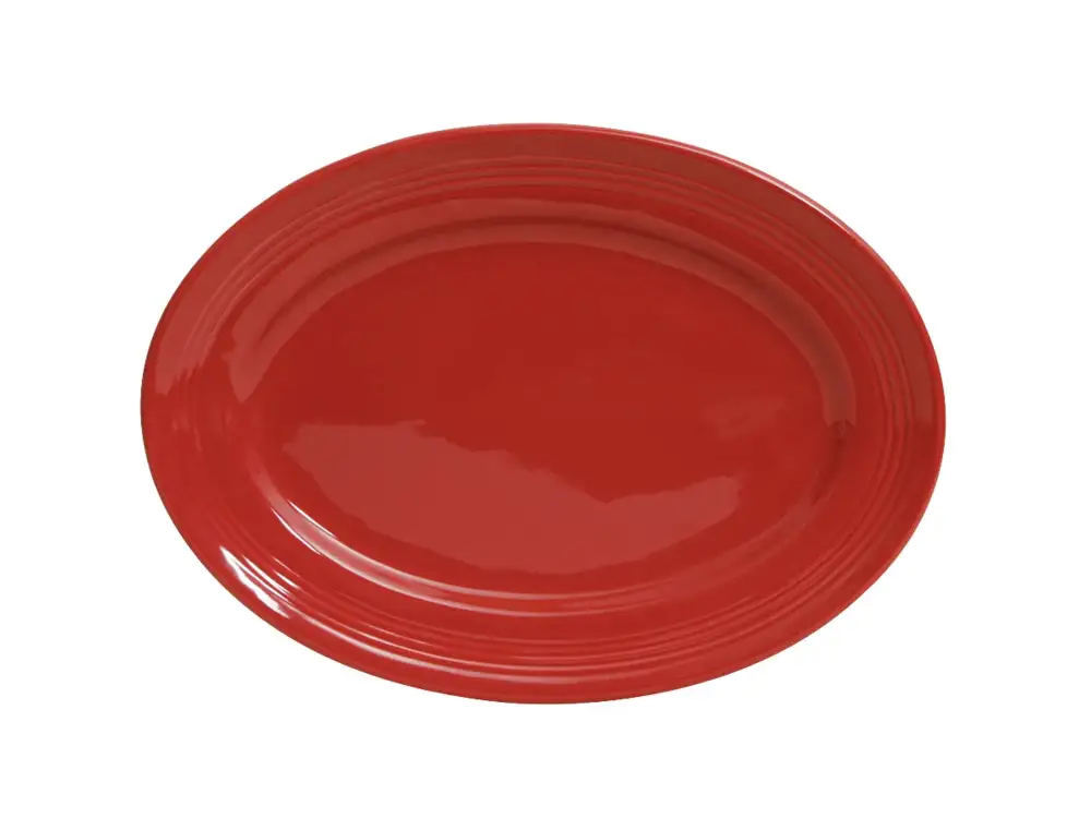 Concentric Pattern Oval Platter