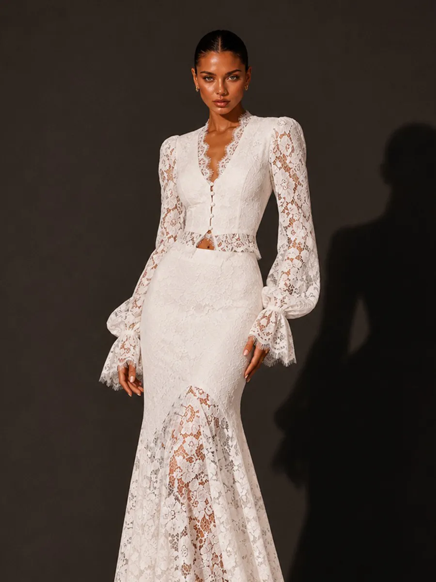 Piper Lace Slim-Fit Bodycon Skirt Set