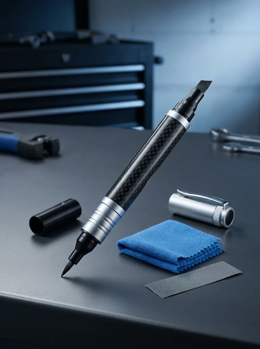 Carbon Fiber Texture Chrome Repair Pen
