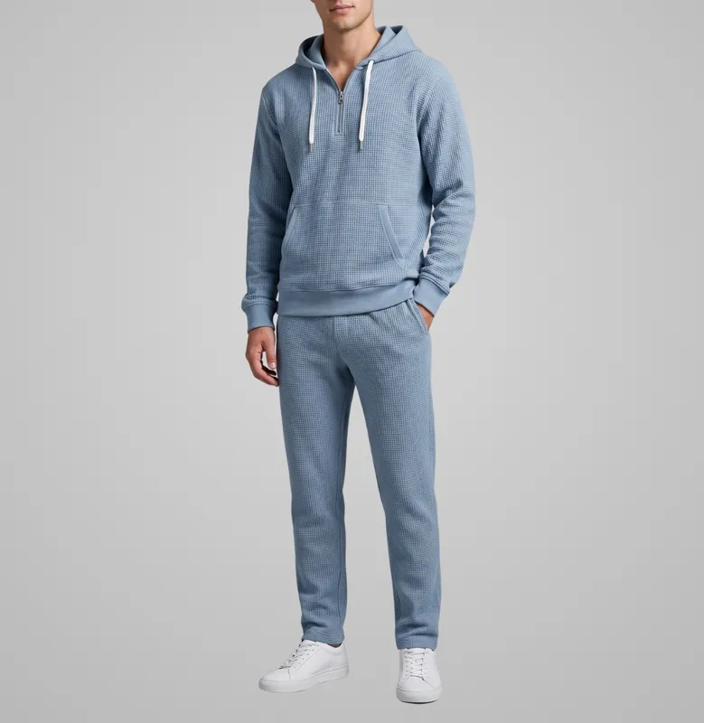 Waffle Knit Textured Tracksuit Set