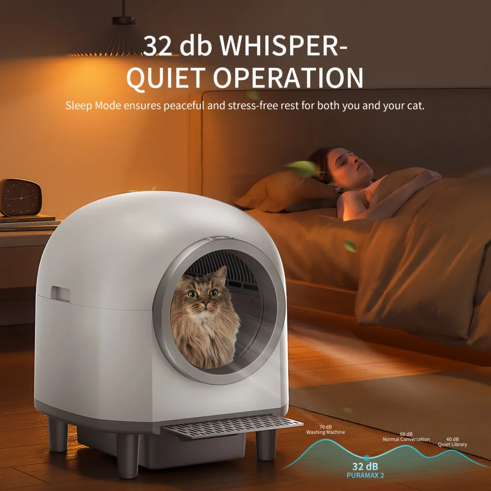 Smart Automatic Cat Litter Box with App Control, Cat Essential for Hands-Free Litter Management