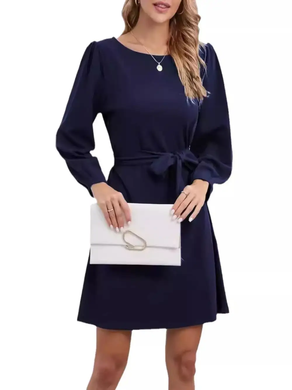 Wearable Cut Tie Waist Mini Dress