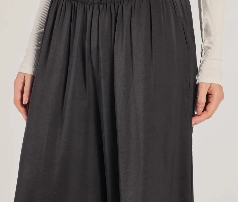 Satin Wide-Leg Pants