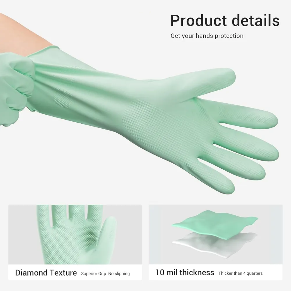 4 Pair Diamond Texture Cleaning Gloves