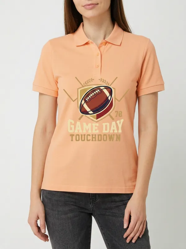 Football Inspired Casual Polo Shirt