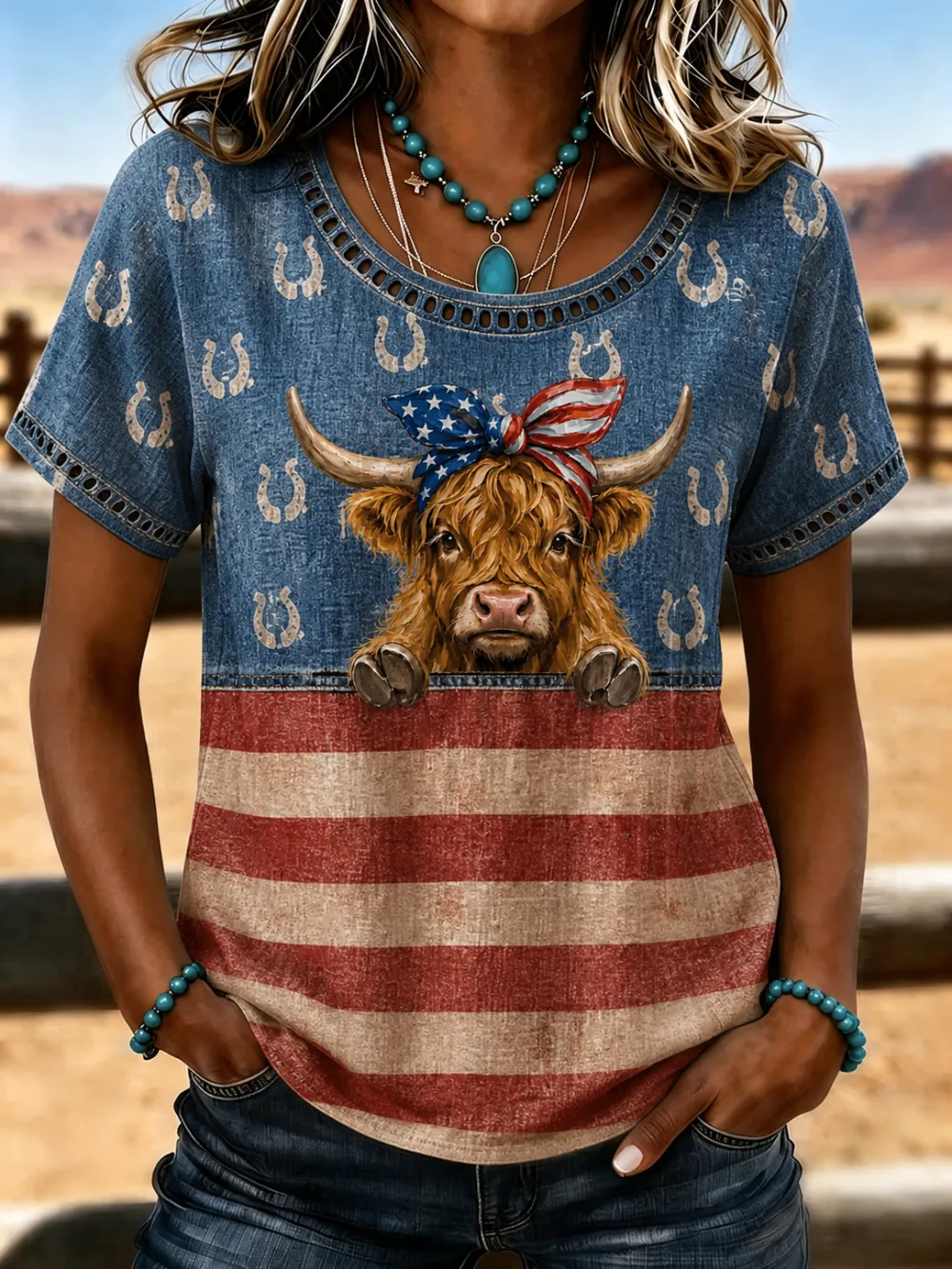 Women'S Casual Cotton And Linen Hollow T-Shirt