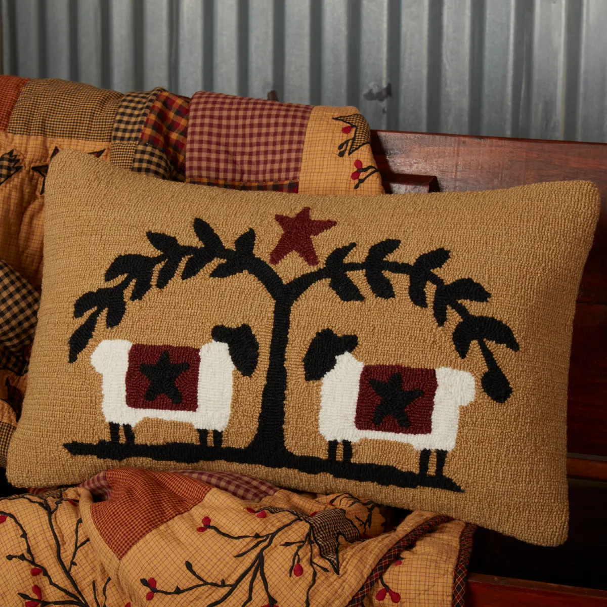 Hooked Decorative Accent Pillow