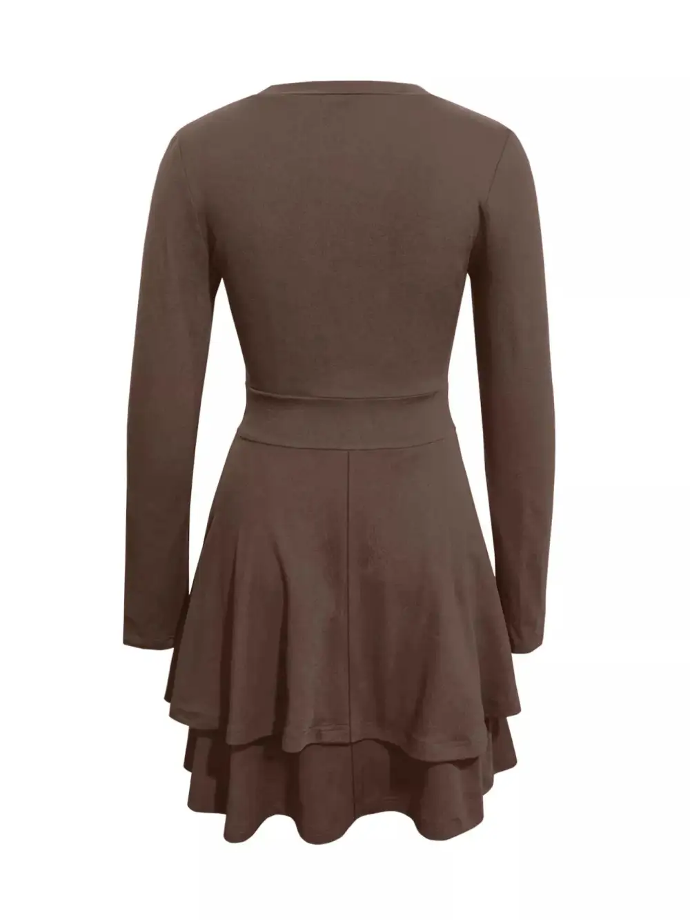 Finish V Neck Ruffle Mini Dress