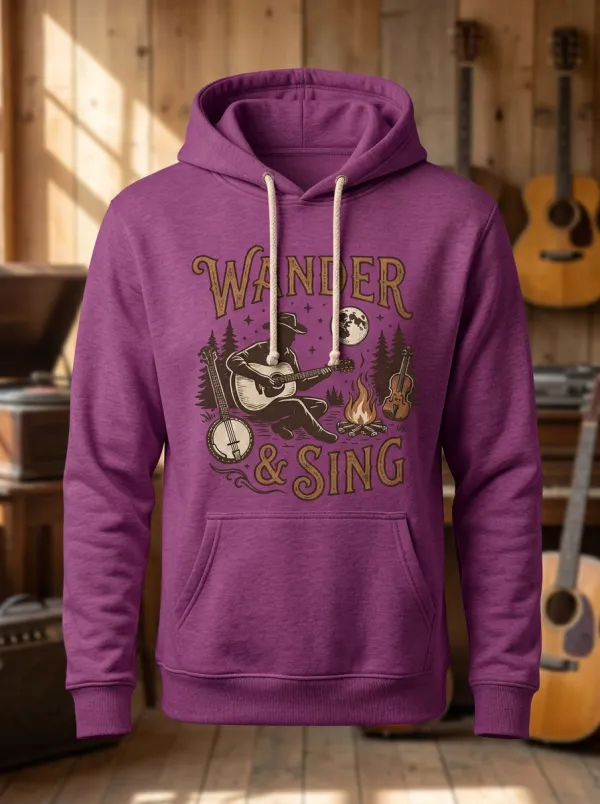 Western-Inspired Statement Unisex Country Music Pullover Hoodie