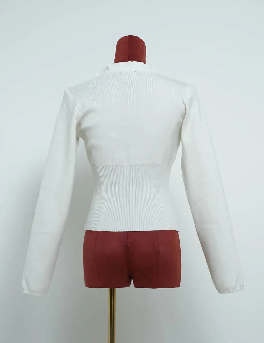 Elegant Solid Color Long Sleeves Knit Sweater Cardigan