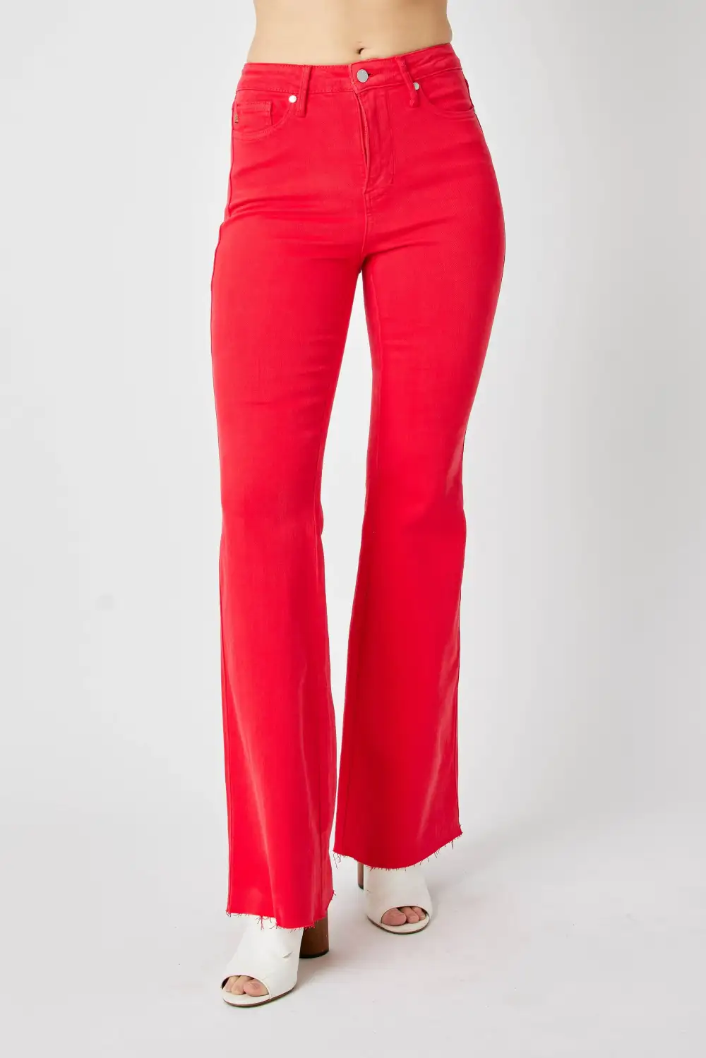 Draped Flare Jeans