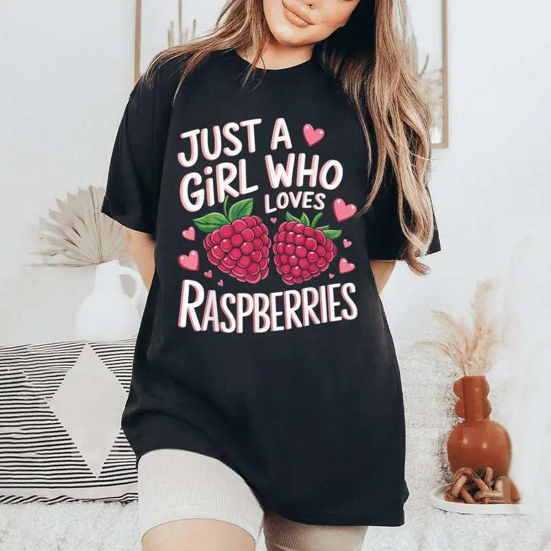 Just A Girl Who Loves Raspberry Raspberry Lovers Ns Women's Oversized Comfort T-Shirt