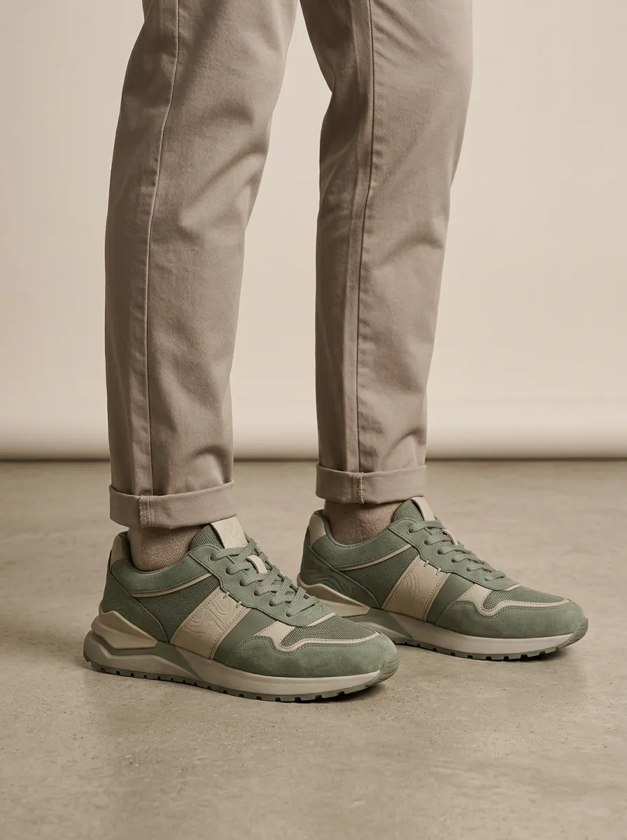 Men's Casual Outdoor Suede Print Sneakers