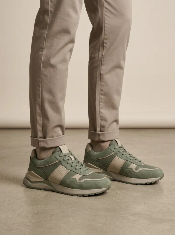 Men's Casual Outdoor Suede Print Sneakers
