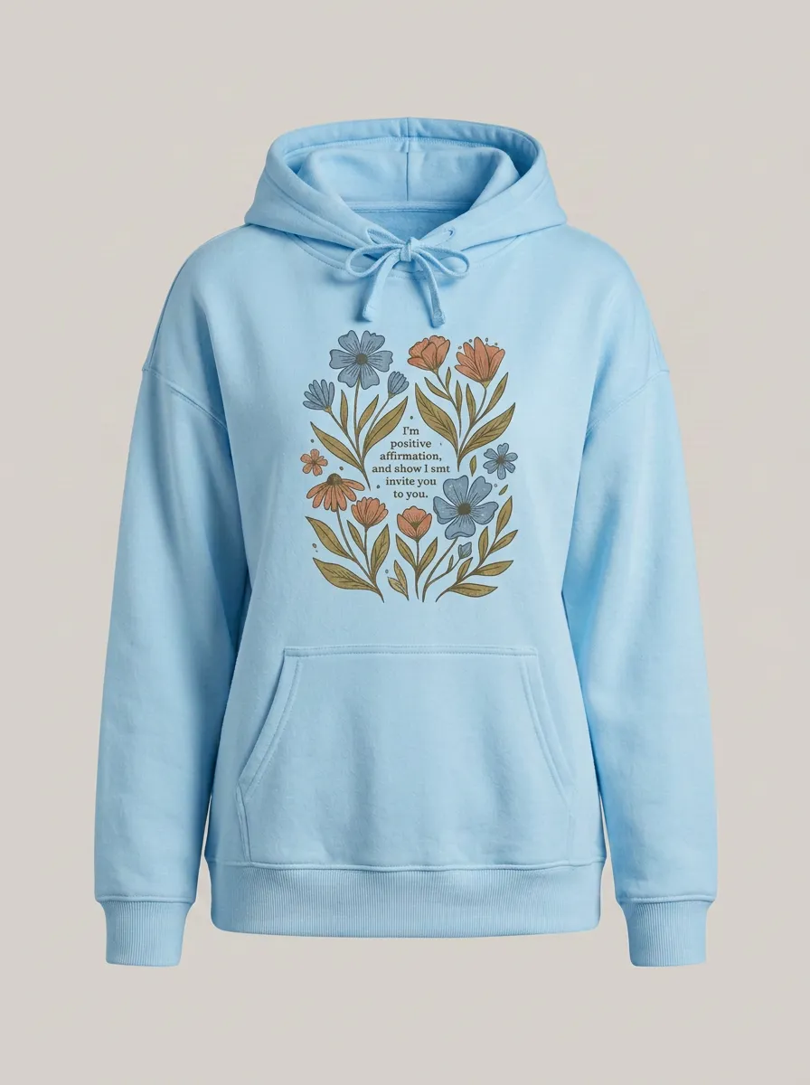 Positive Affirmation Floral Bouquet Hoodie