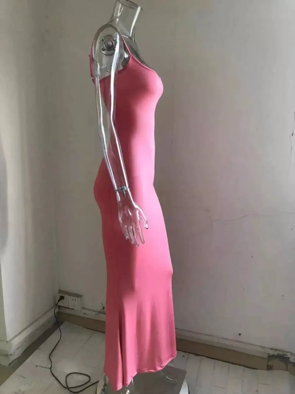 Spaghetti Strap Bodycon Maxi Dress