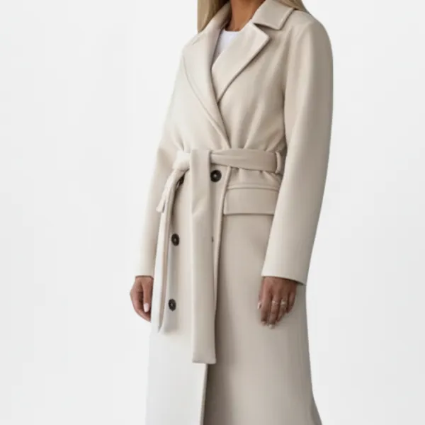 Belted Double-Breasted Trench Coat