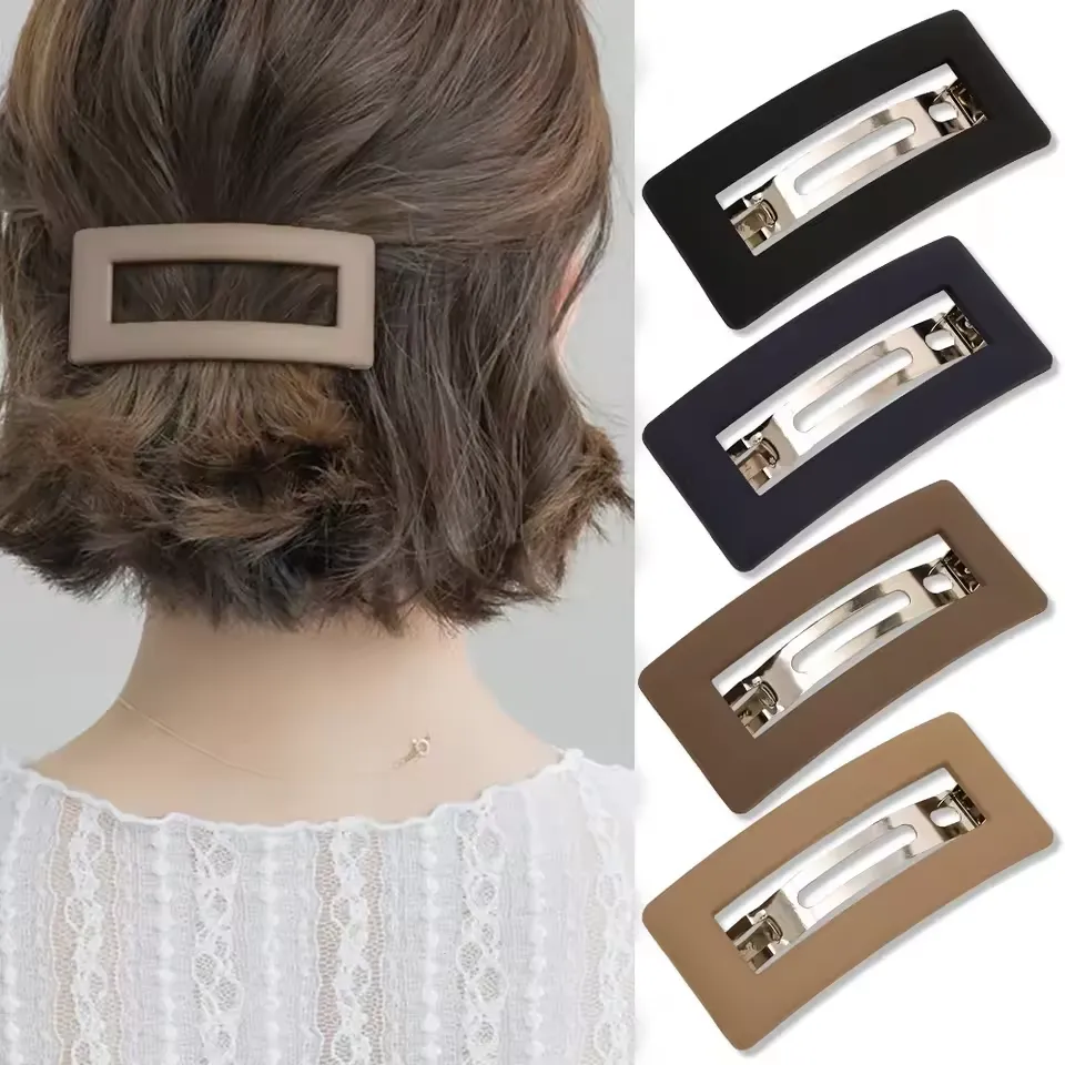 Matte Finish Rectangular Hair Clip