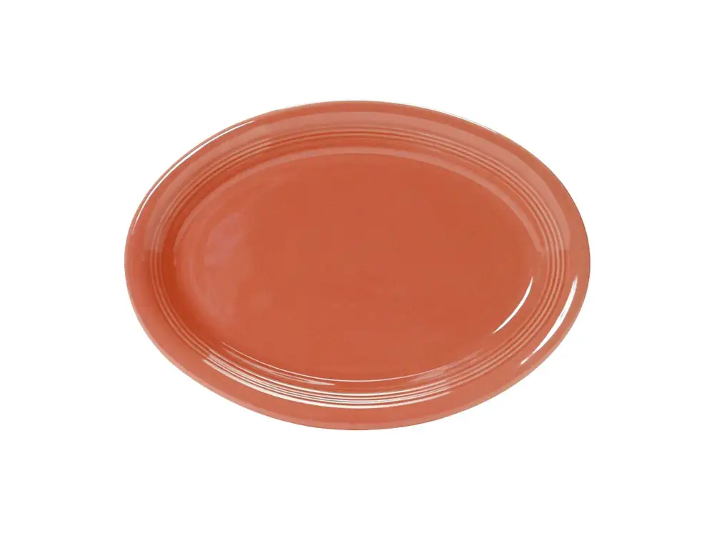 Concentric Pattern Oval Service Platter