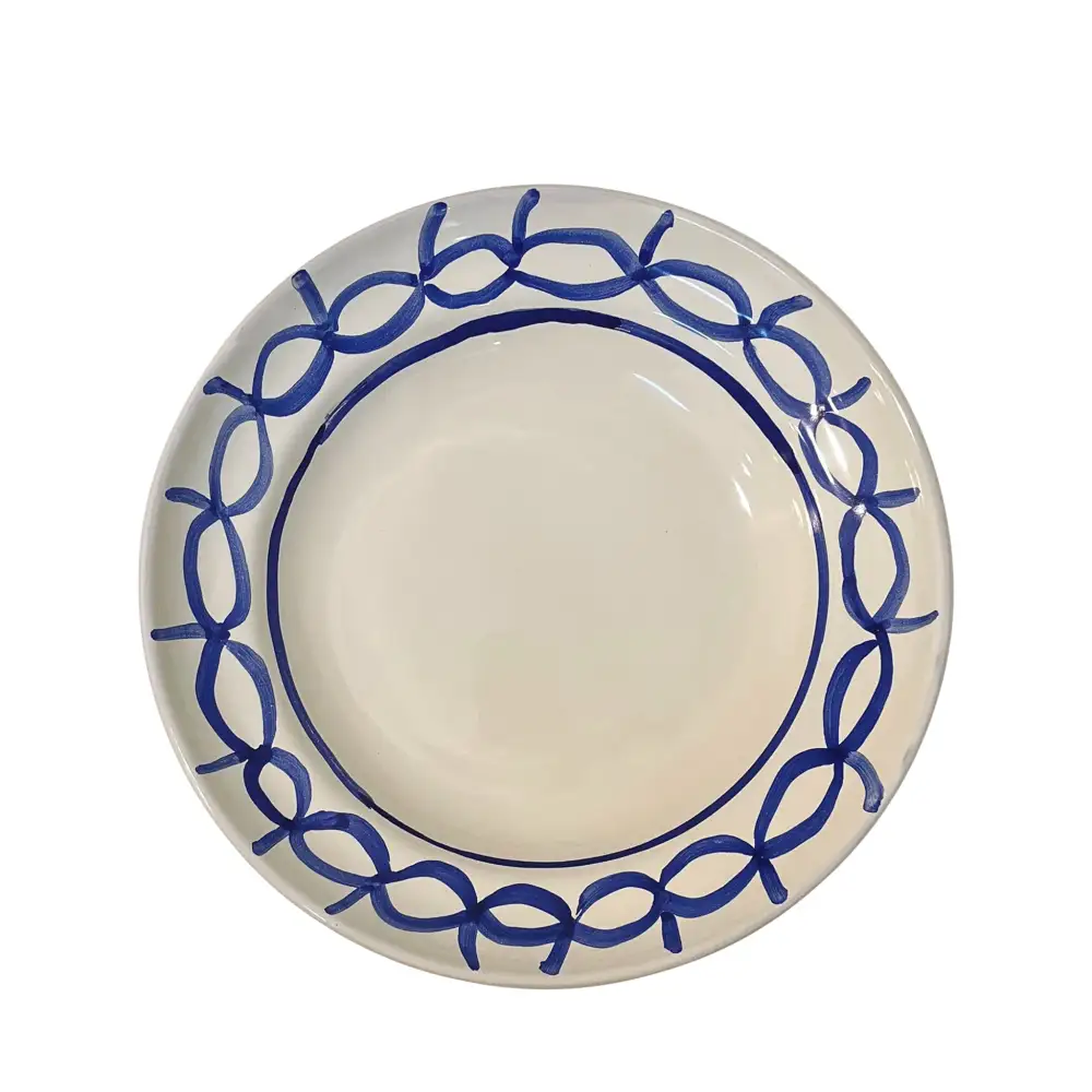 Coastal-Inspired Hand-Painted Ceramic Pasta Bowl