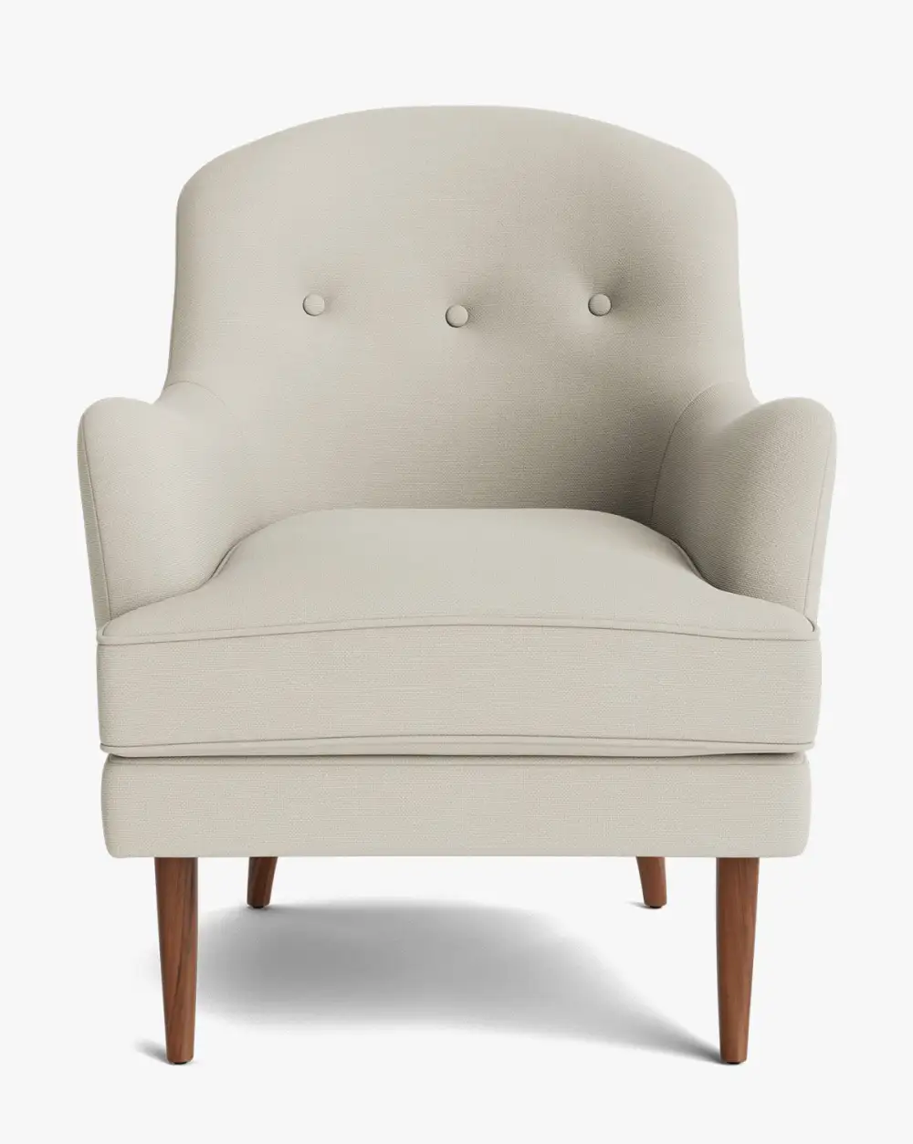 Tufted Wood Lounge Chair