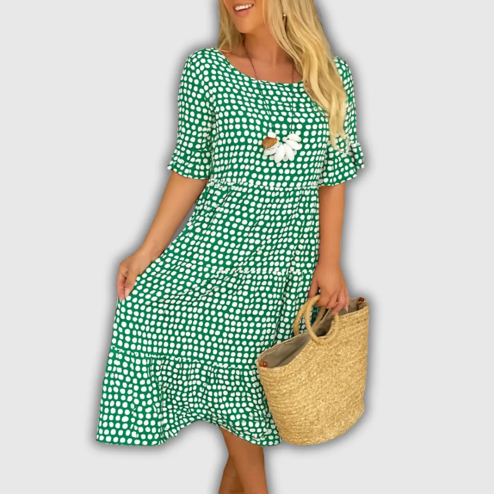 Short Sleeve Relaxed Midi Dress