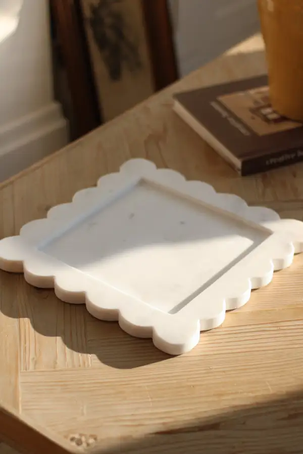 Edge Marble Square Tray