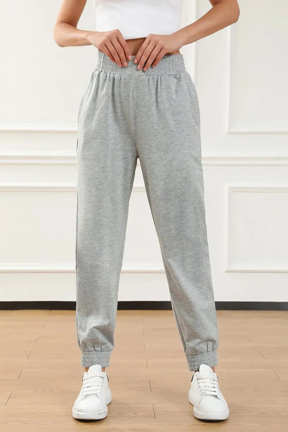 High Waist Pocket Detail Pants