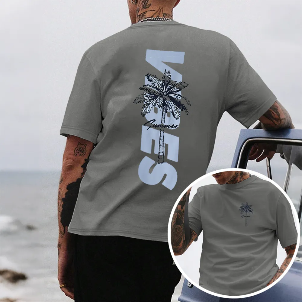 Palm Tree Summer Vibe Graphic T-Shirt