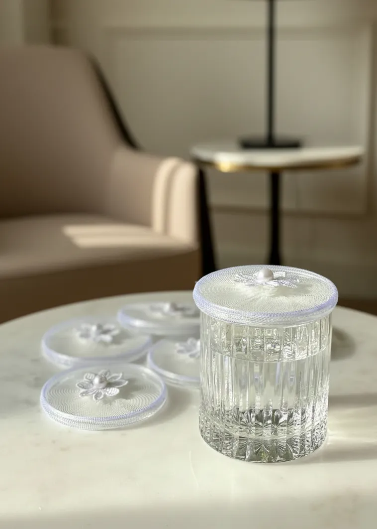 White Mesh Glass Cover