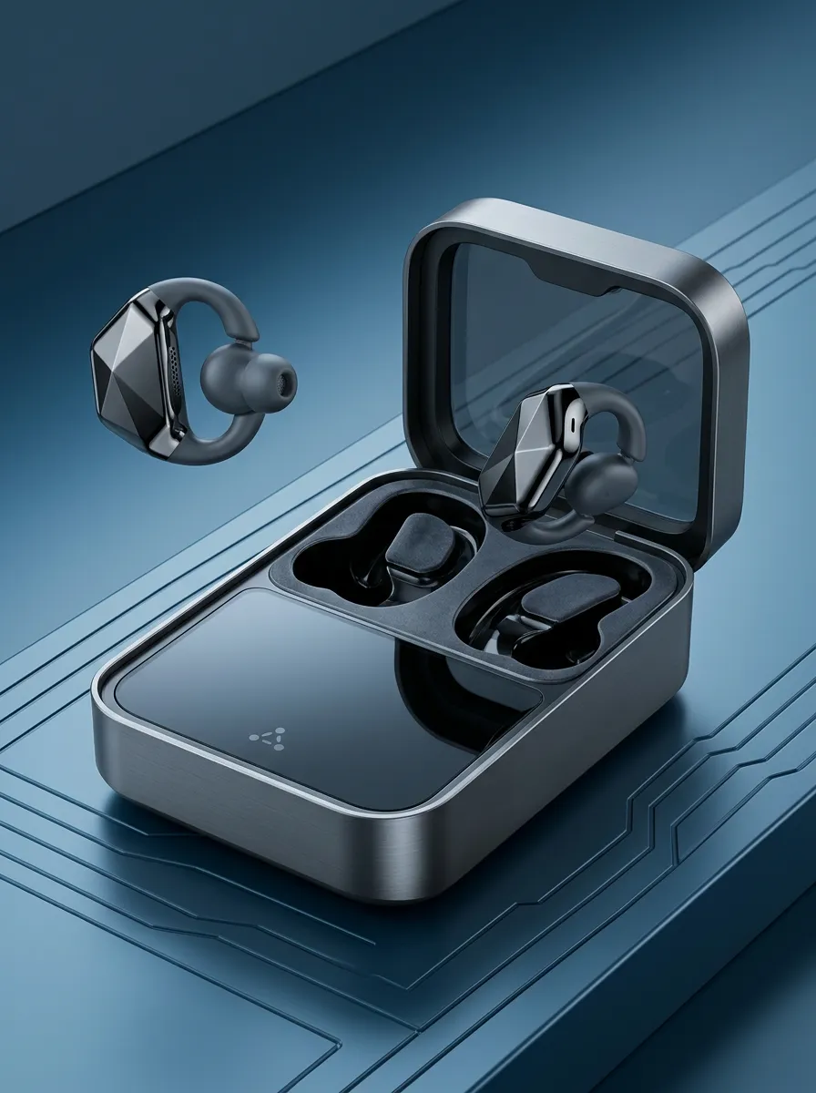 Geometric Faceted Wireless Earbuds