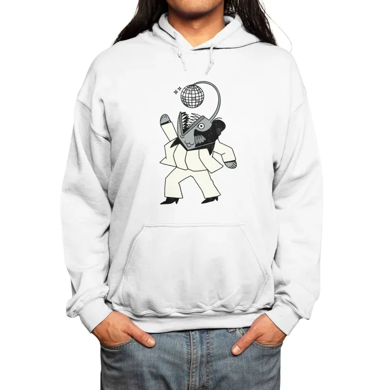 Men's Artistic Disco Monster Print Hoodie