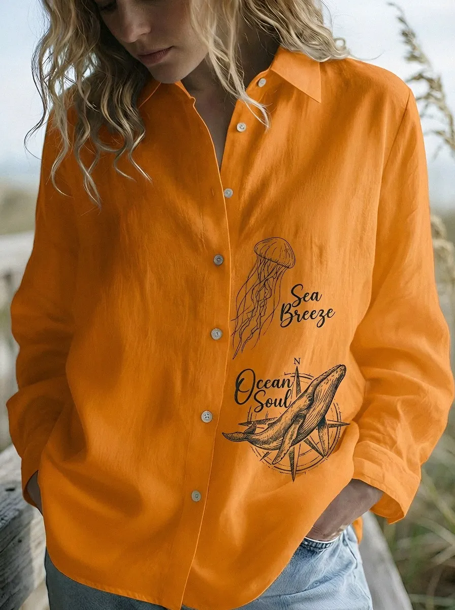 Ocean Lover Jellyfish Casual Shirt