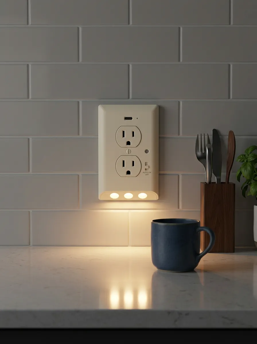 Night Light Auto-Sensor Printed LED Outlet Cover