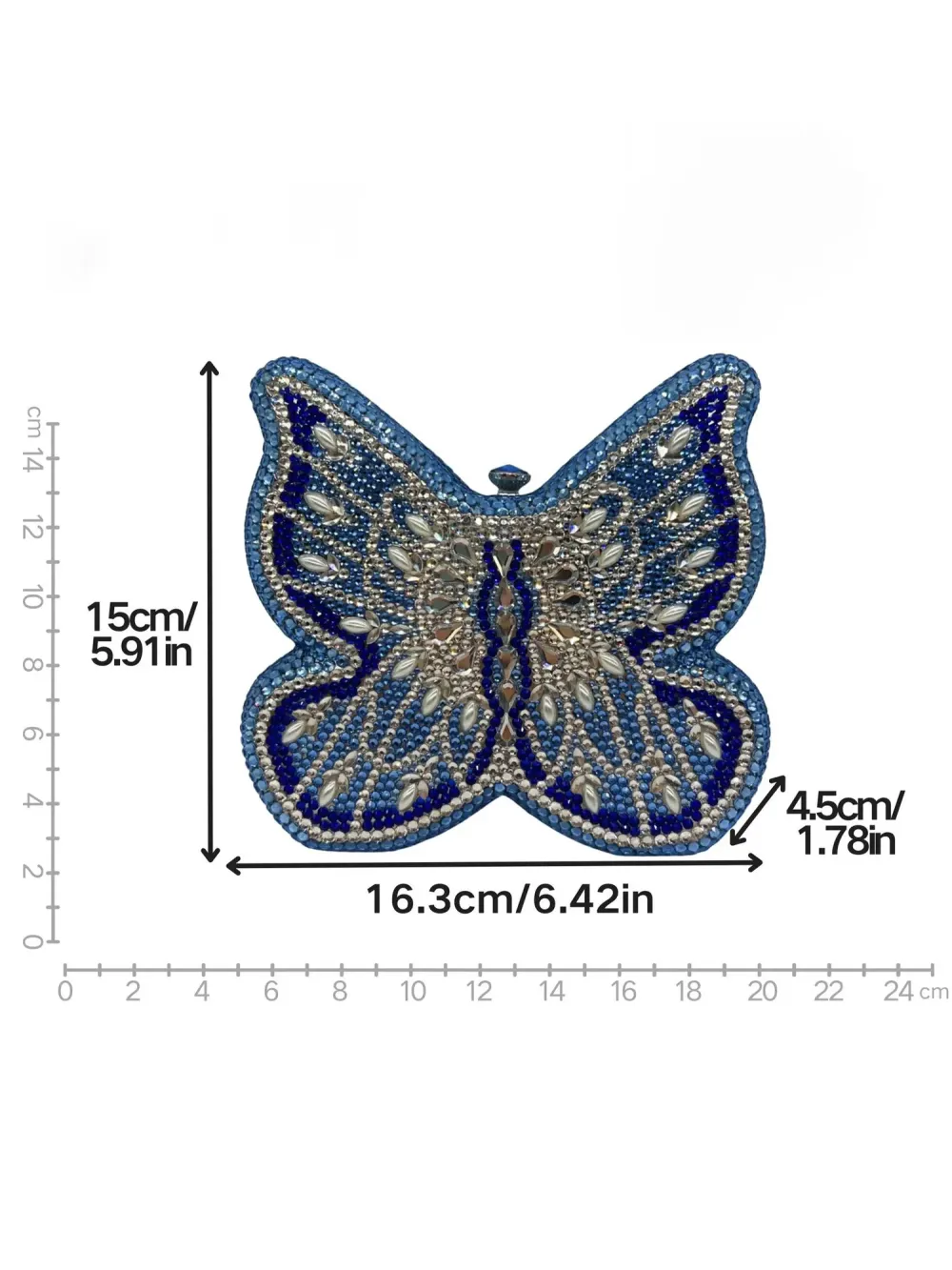 Kiera Rhinestone Butterfly Clutch