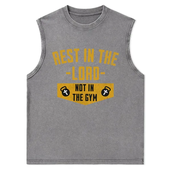 Rest In The Lord Christian Washed Tank Top