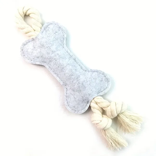 Felt Bone Rope Dog Toy